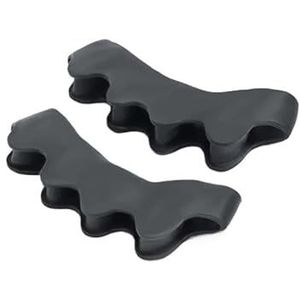 Zachte teenspreider Flexibele teenspreider Teennagelspreider Herbruikbare teenspreider Manicure teenspreider Teennagel Pedicure Tool Nagellak Teenspreider for Mannen En Vrouwen Herbruikbaar(Black)