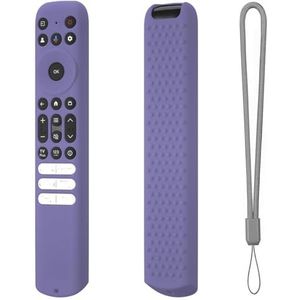 Btkigl Siliconen Afstandsbediening Case Shockproof Beschermhoes Sleeve voor TC L RC813 FMB1/RC923 FMB3/RC902V FMR1 FMR4 FMR5 (Lavender Grijs)