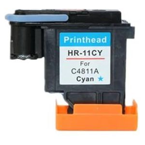 Printkop compatibel 11 vervangende printkoppen for D-esignjet 70 100 110 500 510 500PS C4810A C4811A C4812A C4813A(1PC - Cyan)