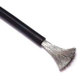 Elektrische draad, Zachte batterijzonnepanelendraad Hittebestendige elektrische draden 30AWG tot 20AWG Flexibele siliconen kabelconnector(Black 1meter,26AWG)