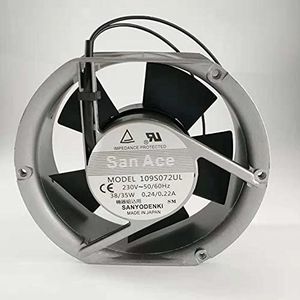 Original 109S072UL 230V 38/35W 0.24/0.22A 17251 17cm semi-circular lead cooling fan