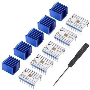 DollaTek 5-delige stappenmotorstuurprogramma TMC2208 voor moederbord van 3D-printer boordevol koellichaam en schroevendraaier