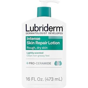Lubriderm Intense Dry Skin Repair Lotion met Hydrarelease-technologie voor herstel van ruwe, droge huid, snel absorberend intensief hydrateert om de droge huid te herstellen, 16 fl. oz