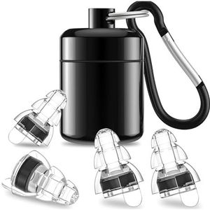 Adorila 2 paar High Fidelity Concert oordopjes, siliconen ruisonderdrukking muziek oordopjes, gehoorbescherming oordopjes voor muzikanten, festival, drummers, raves party (zwart)