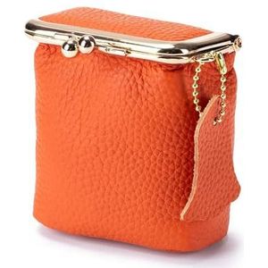 Lippenstifthouder Lippenstiftdoosje, kleine cosmetische tas, gouden hasp-etui, lippenstift organizer, dameslippenstifthouder(Orange)