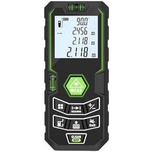 Hand-GPS Afstandsmeter X6-50/100/120M/In/Ft LCD-scherm Met Achtergrondverlichting En Elektrische Hoekbiedvolumesensor Multi-modi Hoge precisienauwkeurigheid (Color : Nero, Size : 50m)