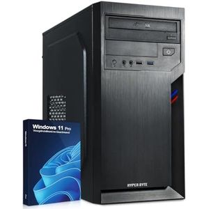 HYPER BYTE® Office PC - Computer met AMD Athlon Pro met 3,4 GHz | 16 GB RAM DDR4 | 512 GB SSD harde schijf | Win 11 Pro | WLAN | DVD+RW | USB 3.0 | High End Office Tower-Pc