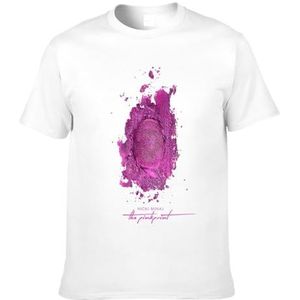 Nicki Music Minaj Shirt heren ronde hals korte mouwen T-shirt modieuze veelzijdige katoenen tops zwart, Wit, 4XL
