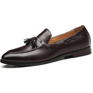 Dcbdx Mode Loafers Wandelschoenen Instappers Zakelijke Flats Ademende Rijschoenen Casual Schoenen,Bruin,37 EU