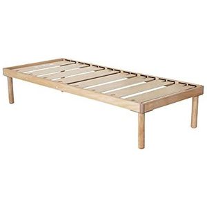 EvergreenWeb Lattenbodem van eenhout met latten van 90 x 200 cm, demonteerbaar in set met 8 latten van natuurlijk beukenhout, orthopedisch, bedframe of matras, versterkt frame, 4 afneembare poten,