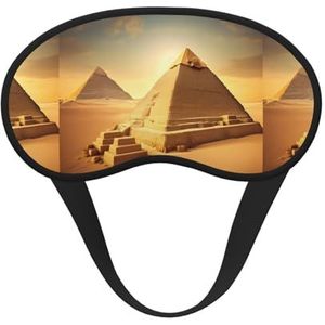 Egyptische piramide in woestijnprint, uniseks, verduisterend slaapmasker, comfortabel oogmasker voor reizen, meditatie, slaap, reizen