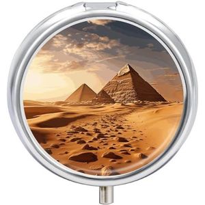 Piramide Afrika Woestijn Pillendoos Pil Case Pil Organizer Geneeskunde Pil Organizer Wekelijkse Pil Organizer Pil Houder Kleine Pil Case Pil Containers Pil Houder voor Portemonnee