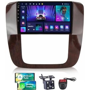 Android 13 Autoradio 2 DIN Compatibel met Chevrolet Tahoe GMT900 2006-2014 9 Inch Touchscreen Carplay en Android Auto met Bluetooth/FM RDS/Bediening op het stuur/Achteruitrijcamera(NF-1)