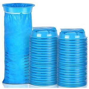 Fuzzbat 45 stuks 1000 ml Vomit Motion Sickness Blue Emesis wegwerpstang voor tas