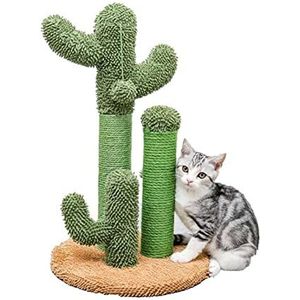 Krabpalen krabpaal sisal kattenkrabpaal kleine groene kat cactus met bungelende bal kattenpaal schattige krabpalen voor grote katten en kittens