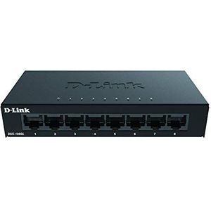 D-Link DGS-108GL netwerk-switch Unmanaged Gigabit Ethernet (10/100/1000) Zwart