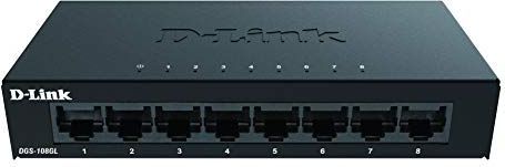 D-Link DGS-108GL netwerk-switch Unmanaged Gigabit Ethernet (10/100/1000) Zwart