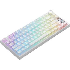 QPSJXN X75 Pro Custom Mechanisch Toetsenbord Triple Mode Draadloze Bluetooth Hot-Swappable En Office Rode Konijn Schakelaar Met 8000mAh Compatibiliteit