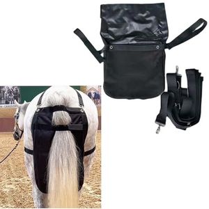 YKMYXZ, Poepzak for pony's/cob's/paarden met riempjes, gemakkelijk schoon te maken opvangzak for paardenmest, houdt de poep van de straten(L)