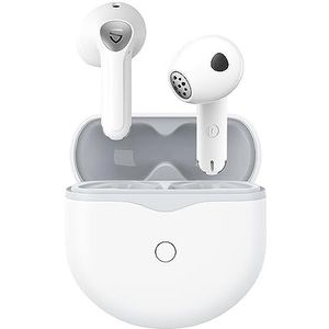 SoundPEATS Air4 Draadloze Oordopjes Adaptieve Actieve Ruisonderdrukking, Bluetooth 5.3 Oortjes Draadloos met 6 Microfoon, Earbuds Noise Cancelling aptX Lossless, 26 Uur Batterijduur Zwart