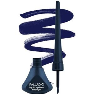 Palladio Vloeibare Eyeliner, Hoog Gepigmenteerde en Waterproof, Voor Intense Oogdefinitie, Vlekvrije, Inclusief Handige Greep en Fijne Viltstift Applicator, Midnight