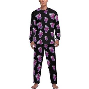 O-ctopus Love Soft Heren Pyjama Set Comfortabele Lange Mouw Loungewear Top En Broek Geschenken S