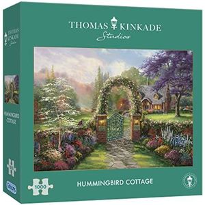 Kolibrie Cottage 1000-delige legpuzzels voor volwassenen | Thomas Kinkade | Duurzame puzzel voor volwassenen | Premium 100% gerecycled bord | Geweldig cadeau voor volwassenen |Gibsons Games