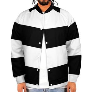 Zwart Wit Straignt Pride Vlag Grappige Mannen Baseball Jacket Gedrukt Jas Zachte Sweatshirt Voor Lente Herfst
