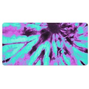 Paars En Blauw Tie Dye Mode Bureau Muismat Antislip Gaming Muismat Accessoires Decor 30x60cm