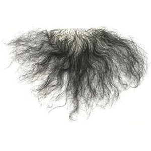 Lang Zacht Nepschaamhaar Mannen Vrouwen Ademend Zelfklevend Synthetisch Nepschaamhaar Accessoire Voor Pop Gevorkte Nepsnor Pruik