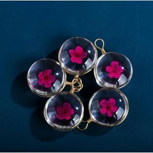 18# nl ijzerdraad glas kraal bal en bloemen hanger voor DIY oorbellen armband choker ketting sieraden maken kralen-5pcs-18mm-XN5946