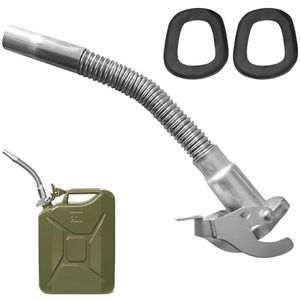 Jerrycan, flexibel voor jerrycans 5, 10, 20 l, metalen uitloopbuis, brandreservekoppen voor blikstaal jerrycan, schenktuit voor auto's, vrachtwagens, schepen