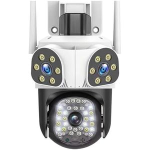 Bewakingscamera, 6K 12MP WiFi-camera Outdoor Motion Tracking Drie Len-schermen 4X Zoom PTZ Video Cam Beveiliging CCTV-bewakingscamera(Only camera)
