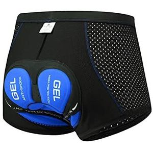 Fietsbroek Heren Shorts Cycling Gel Pad Mesh Fietsen Ondergoed Fiets MTB Racefiets Shorts (SHO011 Blauw, XX-Large)