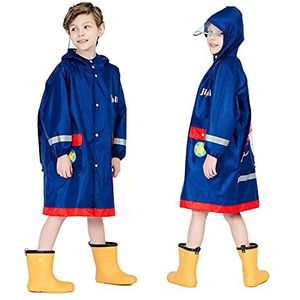 Baogaier Jongen Regencape Waterdichte Kinderen Vliegtuigen Blauw Regenjassen Regenpak Capuchon Plaspak Regenponcho Lichtgewicht Regen Jas Poncho Regenkleding Draagbaar Ademend Wandelen Reizen 6-8 Jaar