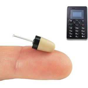PingaOculto Spy Oortelefoon GSM Spion Draadloze Oortjes Verborgen Mini Onzichtbaar voor NanoSIM-kaart met Microfoon - Oordopjes Draadloos Oortjes Hidden (Spy Oortelefoon Vip Pro SuperMini GSM-kaart)