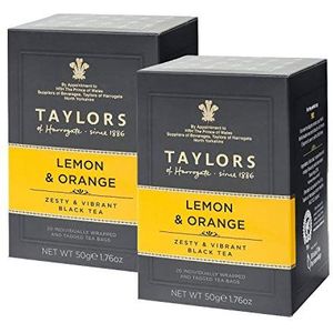 Taylors of Harrogate Black Tea Orange and Lemon - 2 x 20 theezakjes (80 gram)