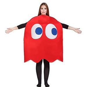 Funidelia | Spookje Blinky Pac-Man Kostuum OFFICIËLE voor vrouwen en mannen Kostuum voor Volwassenen, Accessoire verkleedkleding en rekwisieten voor Halloween, carnaval & feesten - One Size - Rood