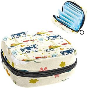 Maandverband Opbergtas,Draagbare maandverband Opbergzak,vee Tower veld, Meerkleurig, 4.7x6.6x6.6 in/12x17x17 cm