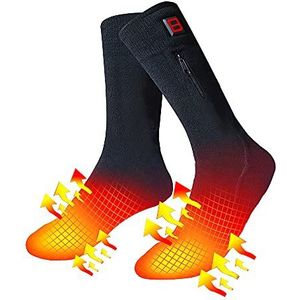 LPCRILLY Verwarmde Sokken Oplaadbare Voetenwarmer,Wasbare Elektrische Verwarmde Sokken Thermische Sokken Instelbare Temperatuur Voor Winter Outdoor Sporting(S)