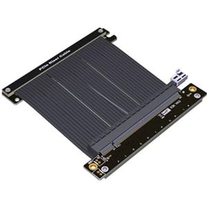 JMT PCIe 4.0 x16 Riser Kabel RTX3090 Grafische Kaart Verlenging Gen4.0 Hoge Snelheid Dual Reverse Compatibel met ITX A4 Chassis (19 cm, Zwart)