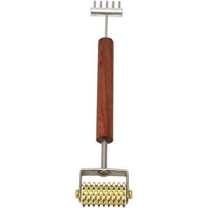 Gezichtsroller met dubbele kop, perfect cadeau om de bloedcirculatie te bevorderen, dennenhandvat om fijne lijntjes te verwijderen, massageroller voor dagelijks gebruik voor gezicht en