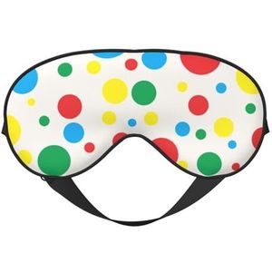 YFSGDLBN Twister Polka Dots bedrukt zacht oogmasker slaaphulp oogmasker verduisterend slaapmasker