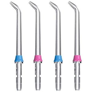 4 Stuks Waterpik Monddouche Heads - Water Flosser Tips voor WP-100 WP-250 WP-462 WP-660 (Blauw, Roze)