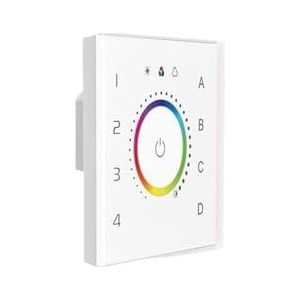 Touch-Screen DALI Type 86 Muur DIM CT RGB RGBW Switch Controller Voeding Bus; Toetsenschakelaar LED-licht DALI Dual Groep (EDT4)