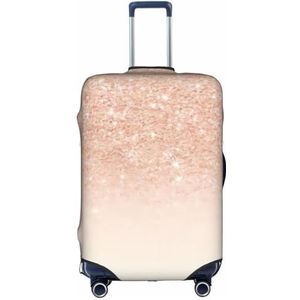 Amrole Bagagehoes Koffer Cover Protectors Bagage Protector Past 45-70 cm Bagage Eagle met USA vlag, Rose Gold Faux Glitter, L