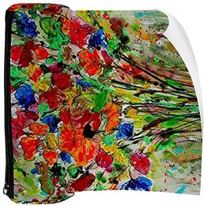Potlood Case Pen Tas Houder met Rits Coin Organizer Tassen Make-up Cosmetische Pouch voor Vrouwen Tiener Meisjes Jongens Kinderen, Seizoensgebonden Natuur Lente Zomer Herfst Winter Bloem