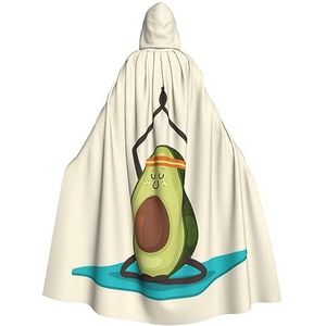 OPSREY Leuke Yoga Avocado Gedrukt Volwassen Hooded Poncho Volledige Lengte Mantel Gewaad Party Decoratie Accessoires
