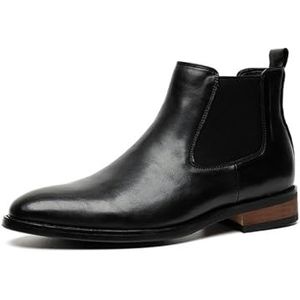 Mens Chelsea Boots Leather Dress Boots For Men (Color : Black, Size : EU 43)