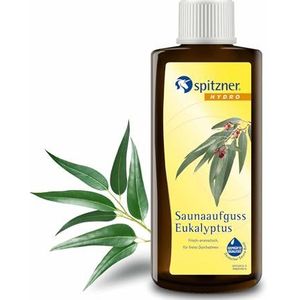 Spitzner Gezondheidssauna-infusie eucalyptus fris intensief 190 ml – sauna-olie met eucalyptus munt menthol, verkwikkende verfrissende saunageur bevordert diepe ademhaling
